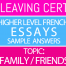 French Essay Course Exam Papers
