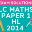 LC Maths 2014 Exam paper