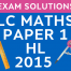 LC Maths 2015 Exam paper